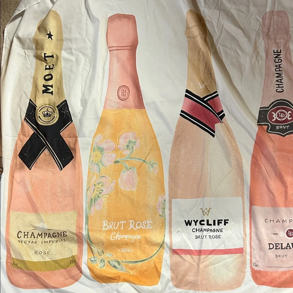 Rose Champagne Bottles Wall Tapestry By Lindsey Kay Collective